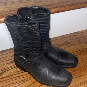 FRYE kids harness studs black boots
